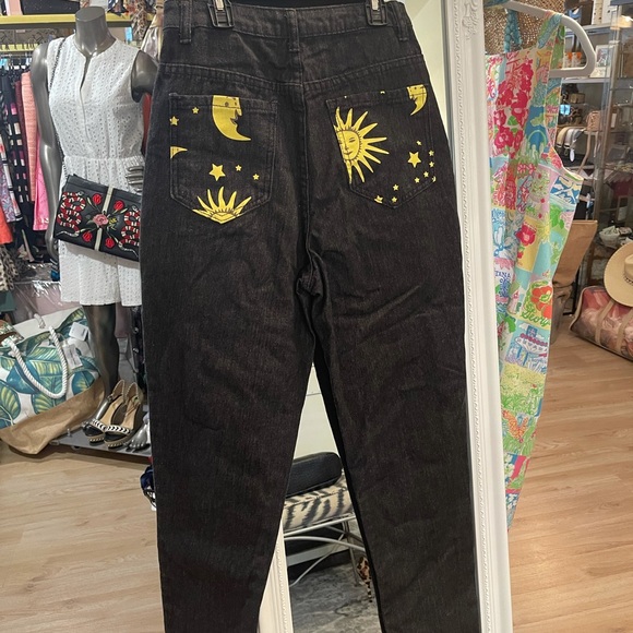 AMAZING retro denim Sun Moon Detail high waist 90s - Picture 2 of 9